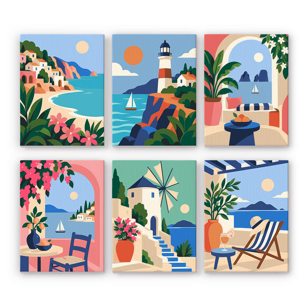 Greek Island Escapes mini paint by numbers – image 7