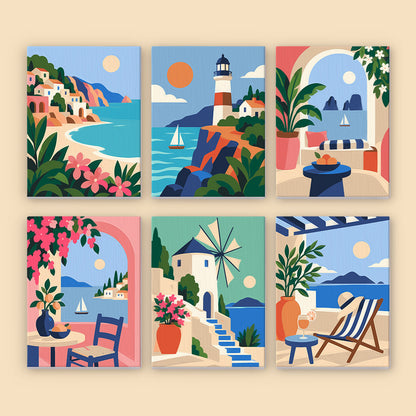 Greek Island Escapes mini paint by numbers – image 8