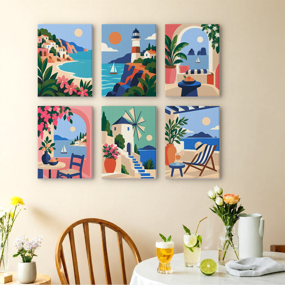 Greek Island Escapes mini paint by numbers – image 14
