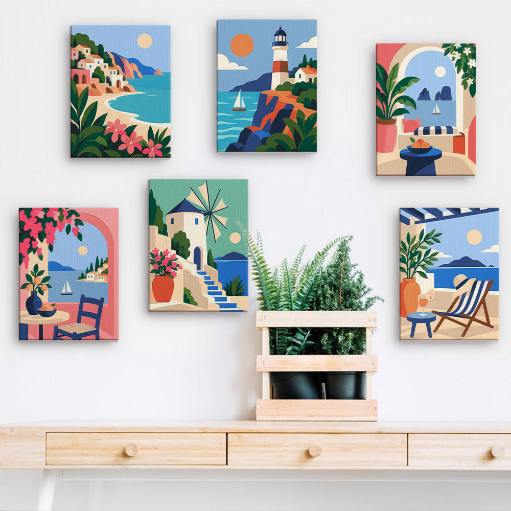 Greek Island Escapes mini paint by numbers – image 15