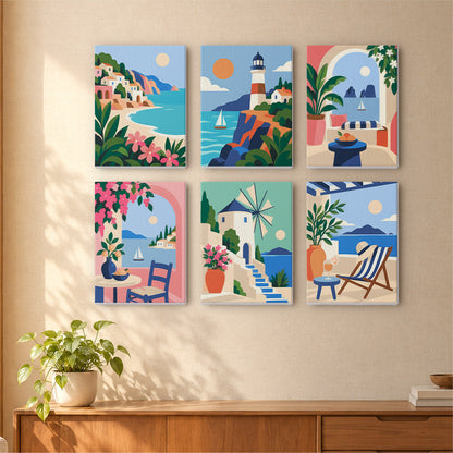 Greek Island Escapes mini paint by numbers – image 16