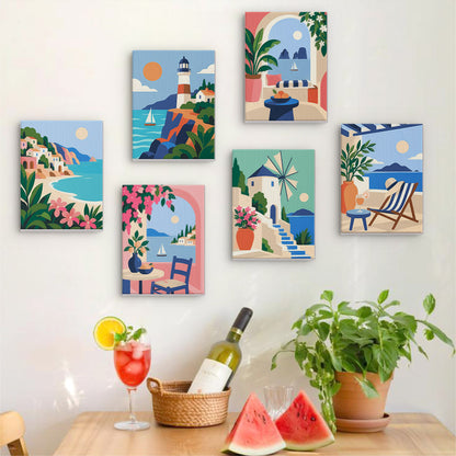 Greek Island Escapes mini paint by numbers – image 17