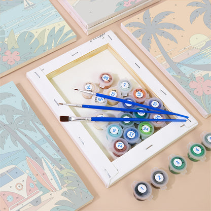 Retro Coastal Getaways mini paint by numbers – image 2