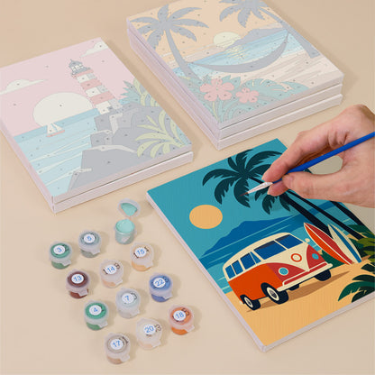 Retro Coastal Getaways mini paint by numbers – image 4