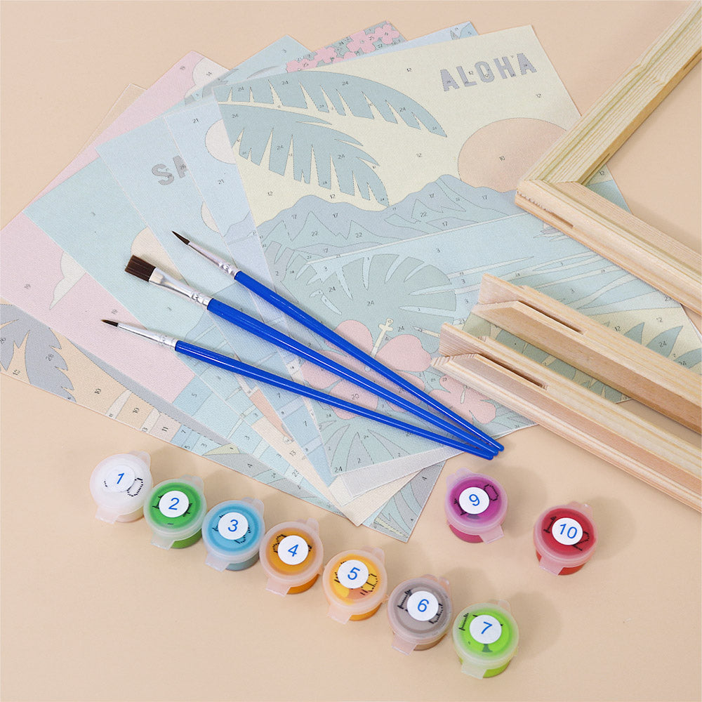 Retro Coastal Getaways mini paint by numbers – image 11