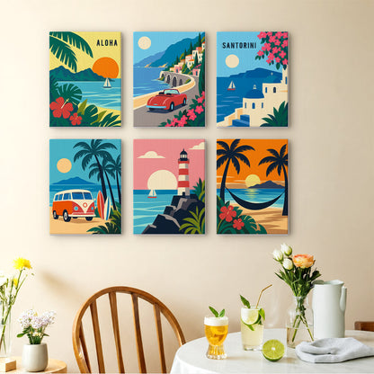 Retro Coastal Getaways mini paint by numbers – image 14
