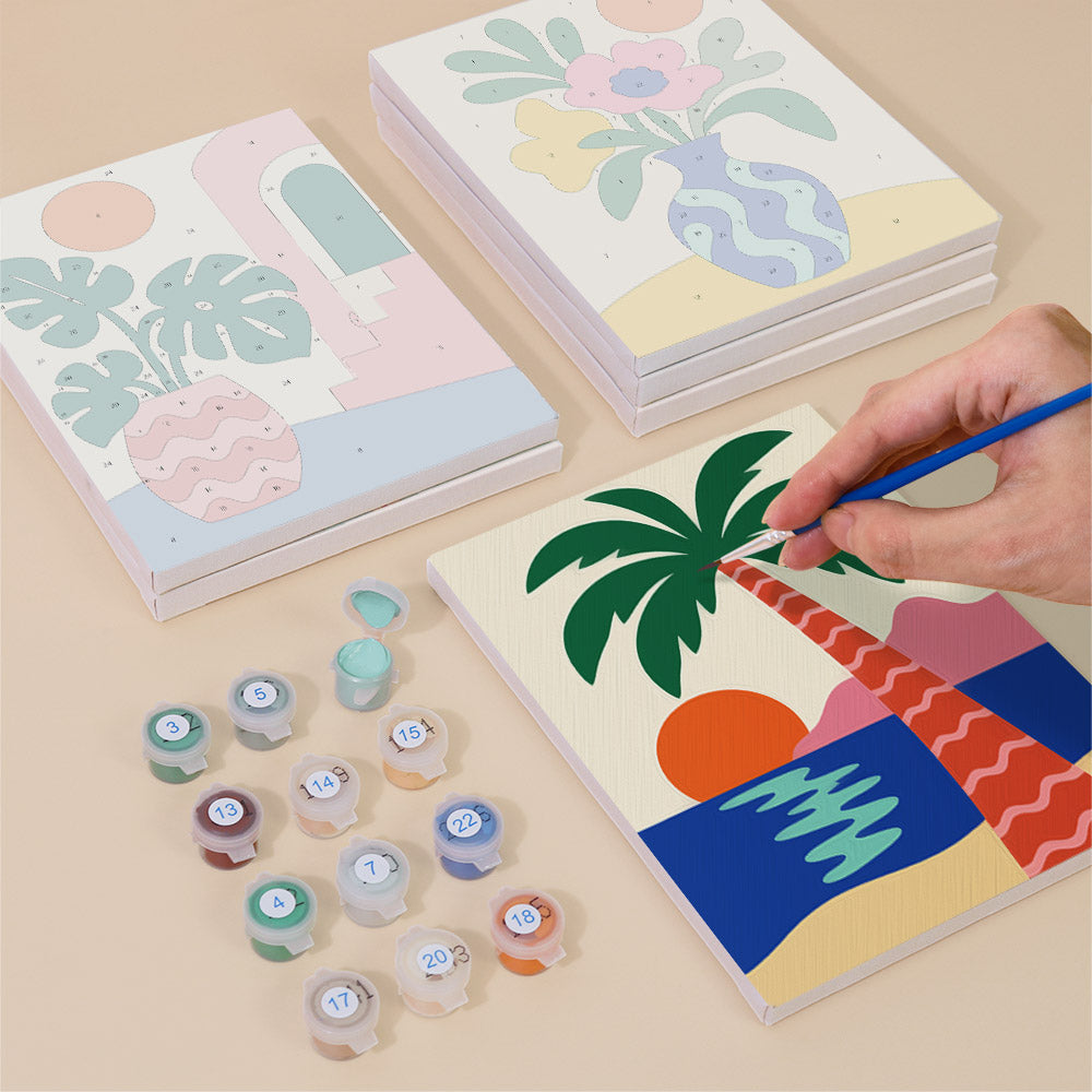 Bold Tropical Abstracts mini paint by numbers – image 4