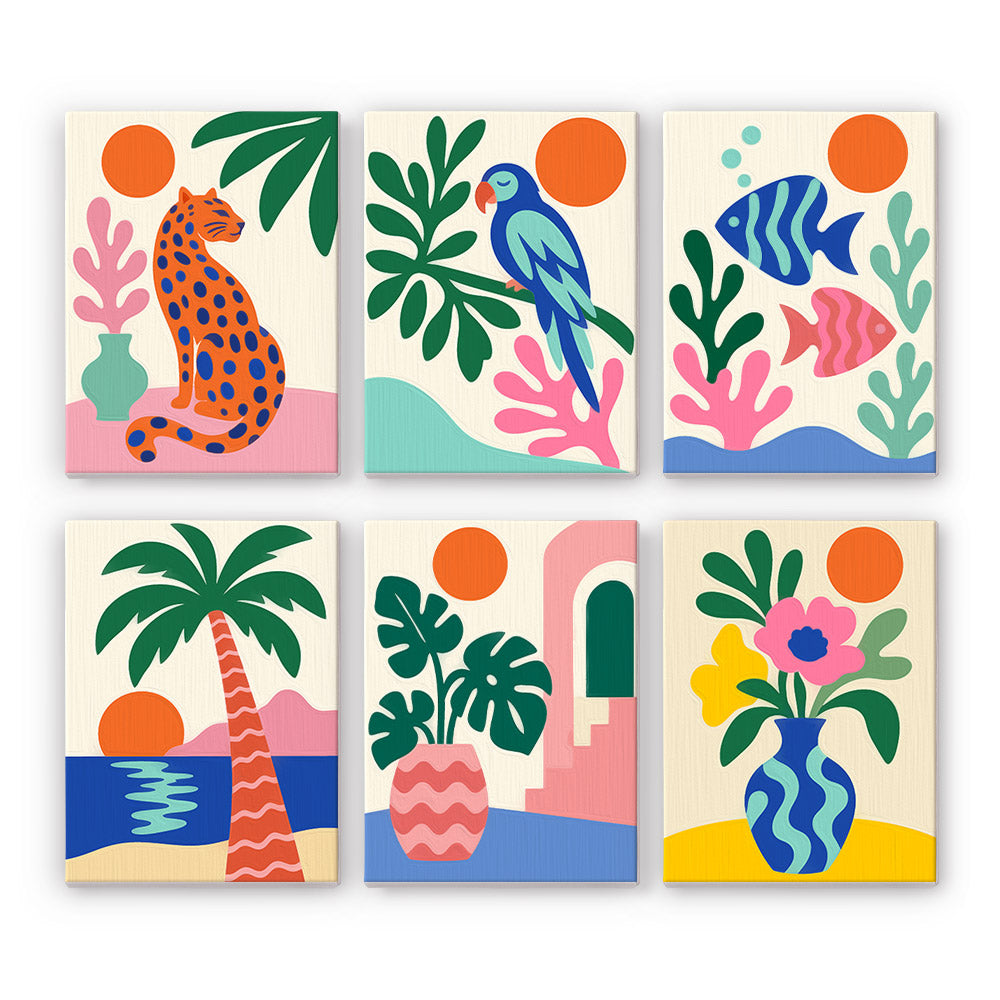 Bold Tropical Abstracts mini paint by numbers – image 7