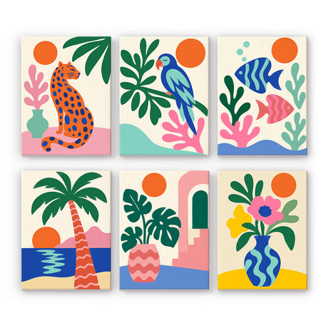 Bold Tropical Abstracts mini paint by numbers – image 7