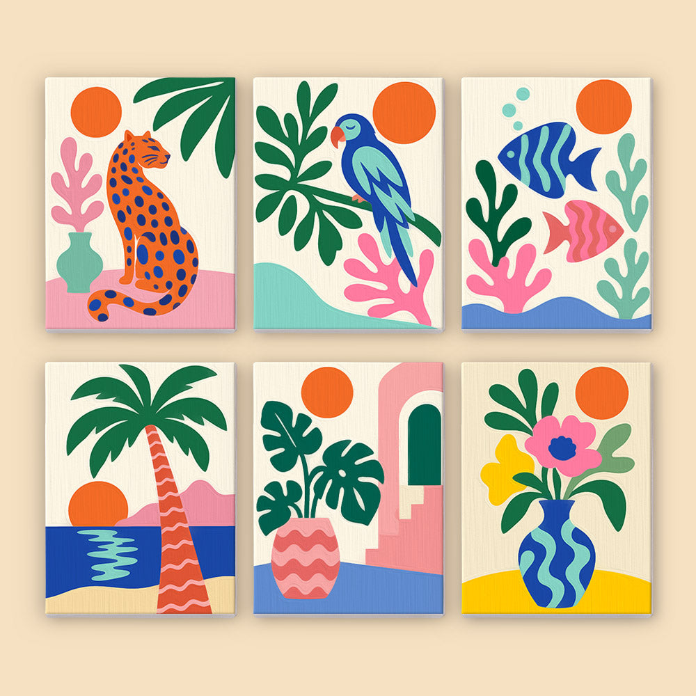 Bold Tropical Abstracts mini paint by numbers – image 8