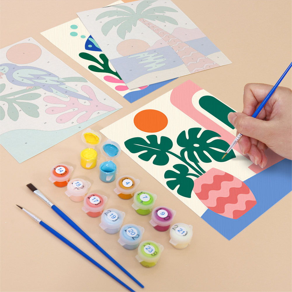 Bold Tropical Abstracts mini paint by numbers – image 12