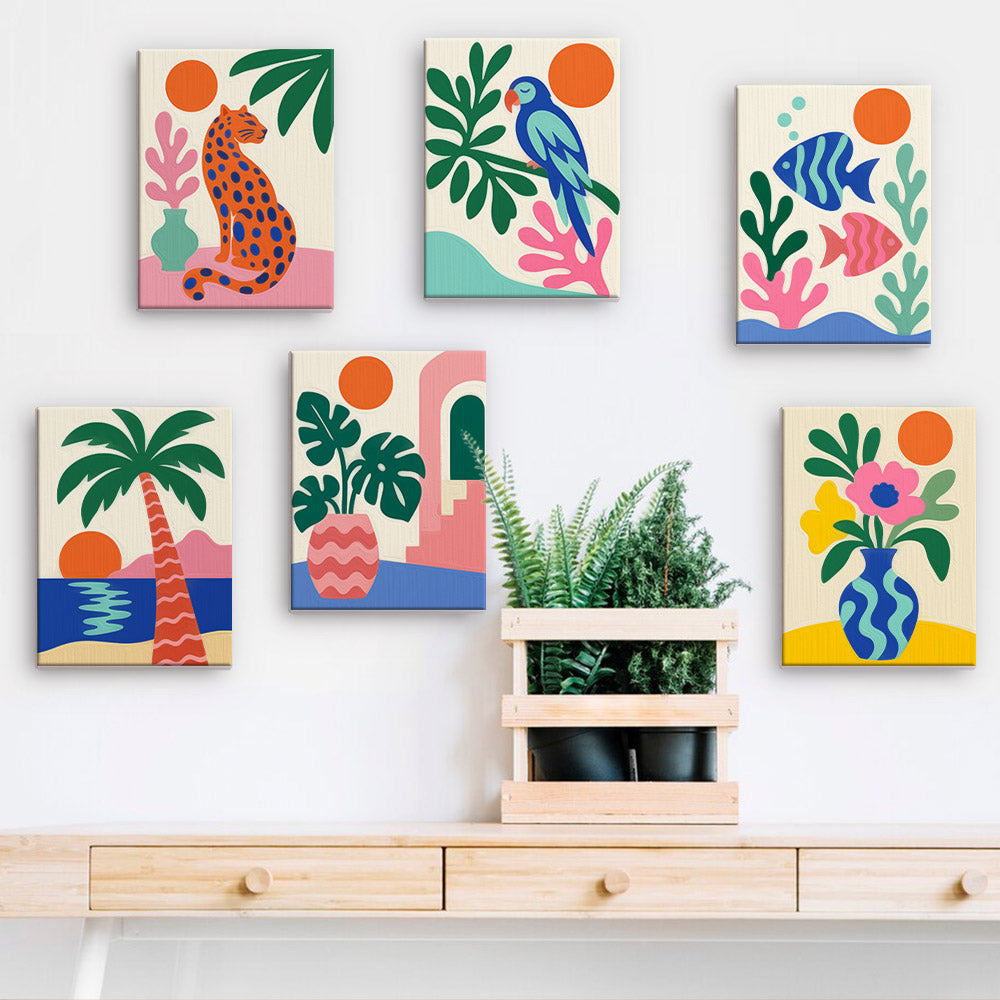 Bold Tropical Abstracts mini paint by numbers – image 15