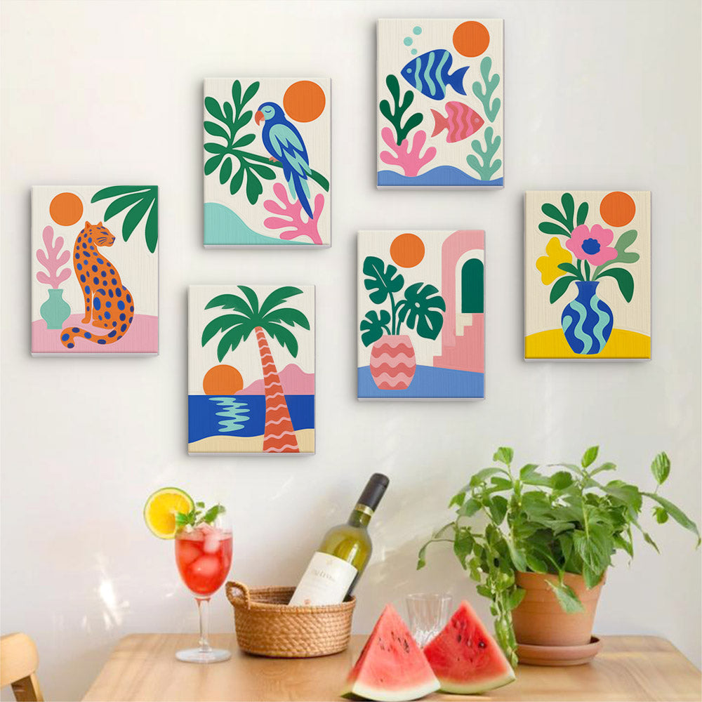 Bold Tropical Abstracts mini paint by numbers – image 17
