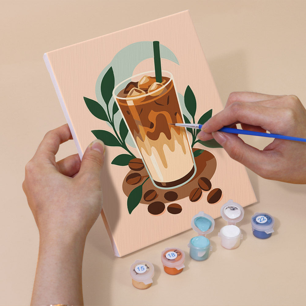 Matcha, Pancakes and Croissants mini paint by numbers – image 5