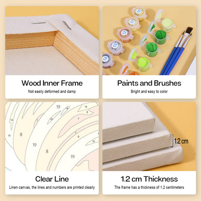 Matcha, Pancakes and Croissants mini paint by numbers – image 9