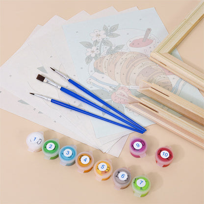 Matcha, Pancakes and Croissants mini paint by numbers – image 11