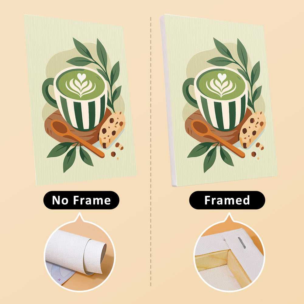 Matcha, Pancakes and Croissants mini paint by numbers – image 13