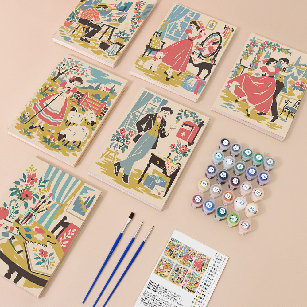 Vintage Creative Moments mini paint by numbers – image 1