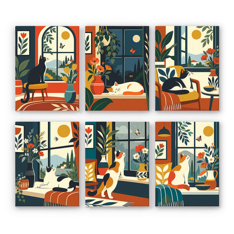 Cats by the Window mini paint by numbers – image 7