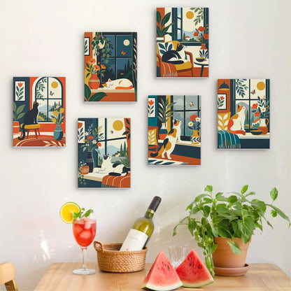 Cats by the Window mini paint by numbers – image 17