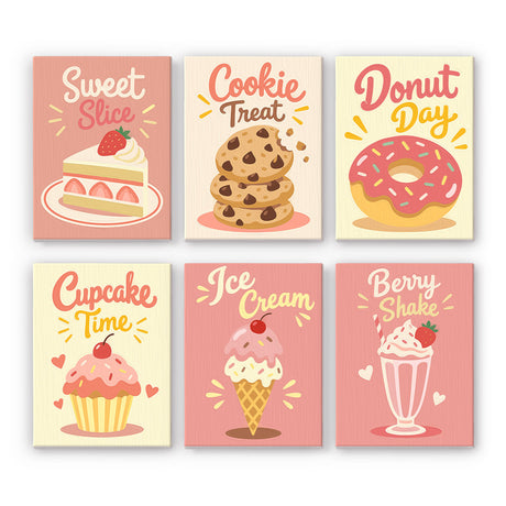 Sweet Dessert Posters mini paint by numbers – image 7