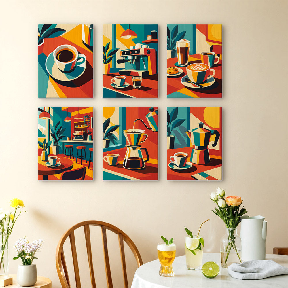 Geometric Coffee Moments mini paint by numbers – image 14