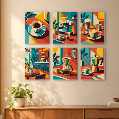 Geometric Coffee Moments mini paint by numbers – image 16
