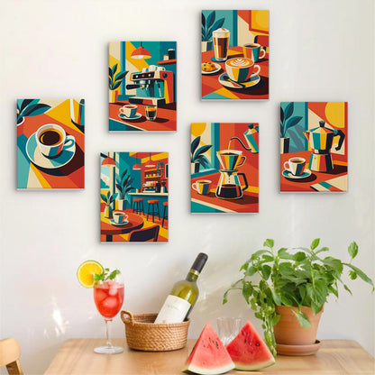 Geometric Coffee Moments mini paint by numbers – image 17