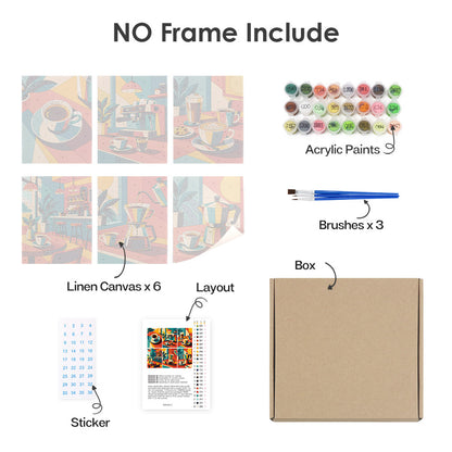 Geometric Coffee Moments mini paint by numbers – image 19