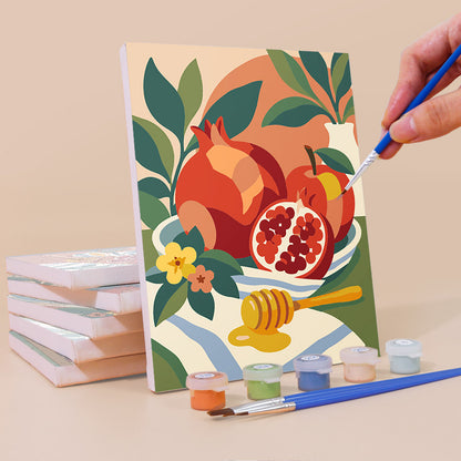 Pomegranates and Honey Jars mini paint by numbers – image 3