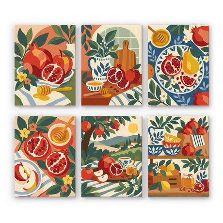 Pomegranate Harvest mini paint by numbers – image 7