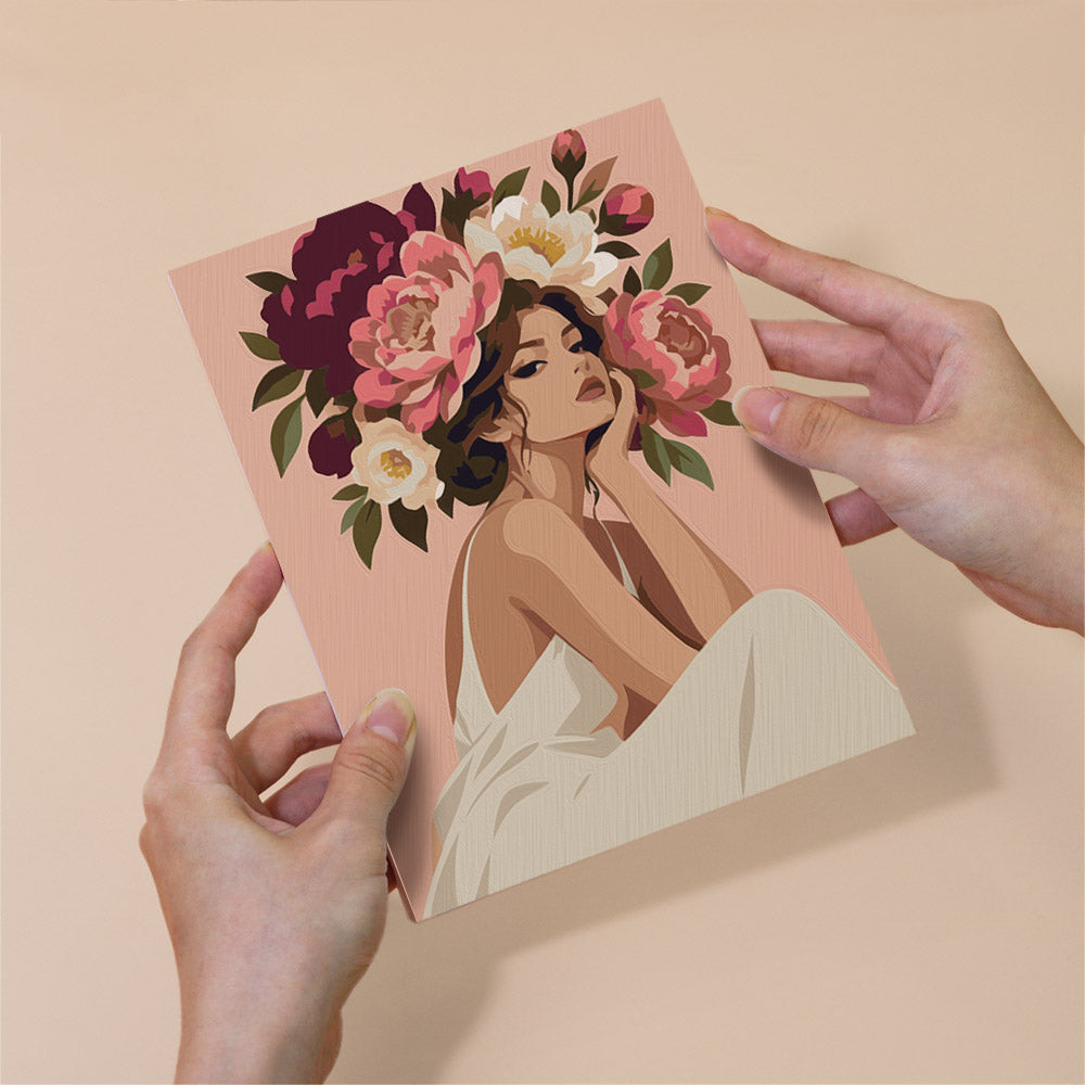 Peony-Crowned Dreamers mini paint by numbers – image 6