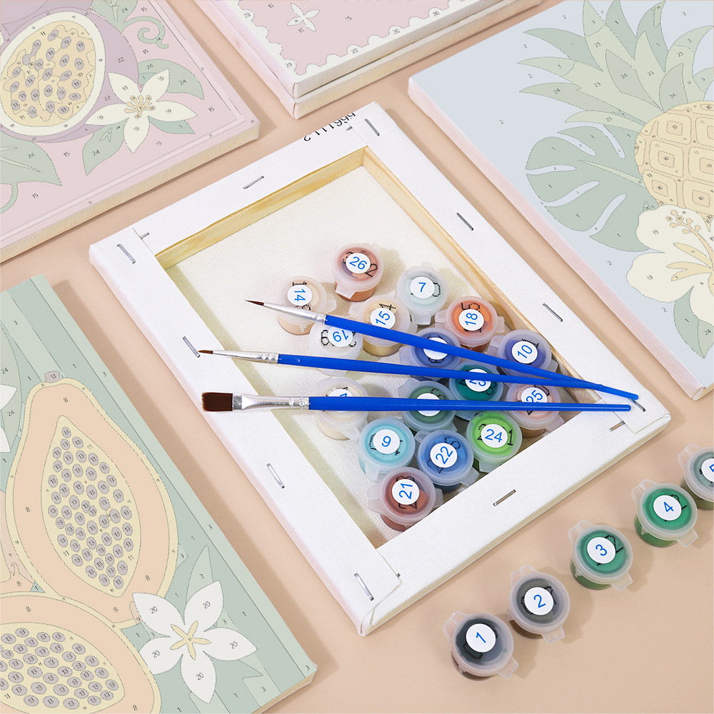 Tropical Fruit Prints mini paint by numbers – image 2