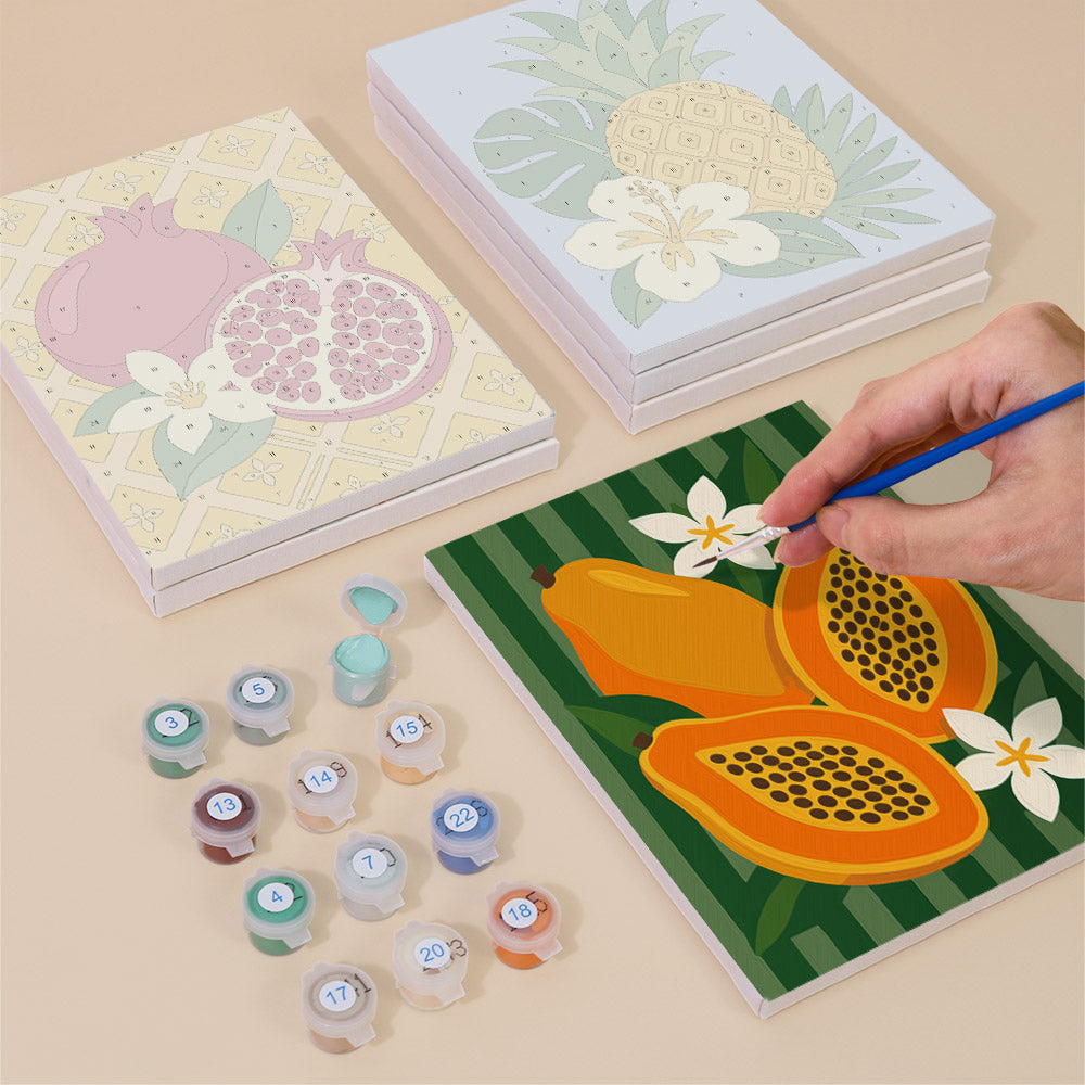 Tropical Fruit Prints mini paint by numbers – image 4