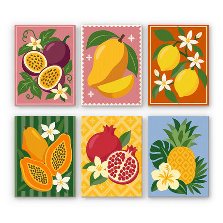 Tropical Fruit Prints mini paint by numbers – image 7