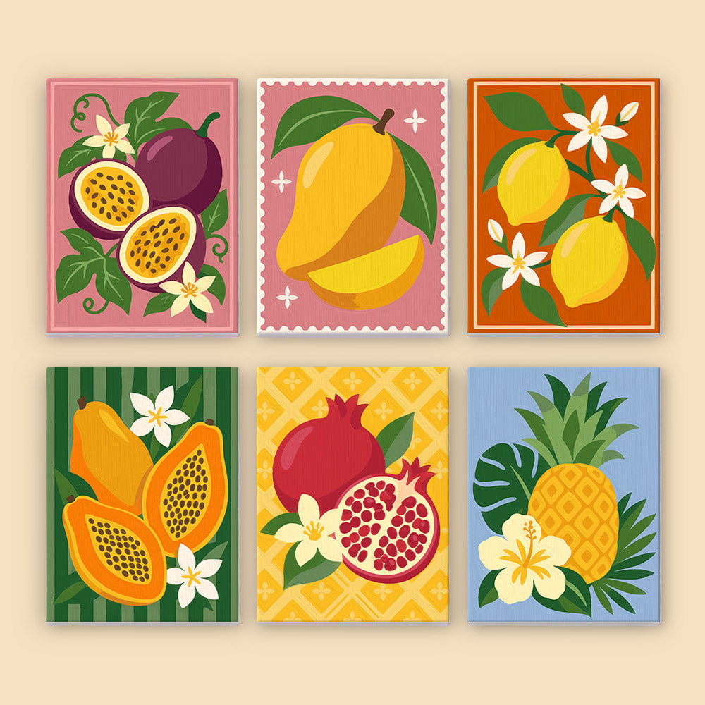 Tropical Fruit Prints mini paint by numbers – image 8