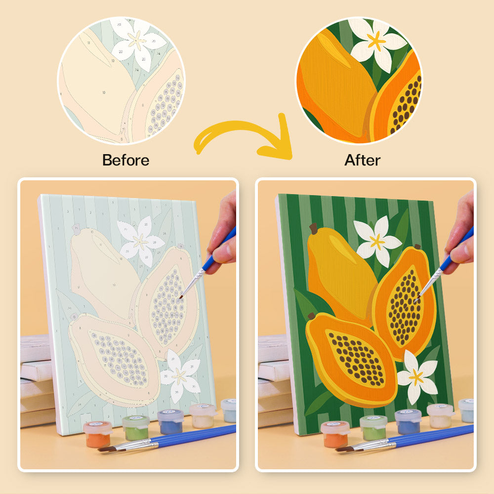 Tropical Fruit Prints mini paint by numbers – image 10