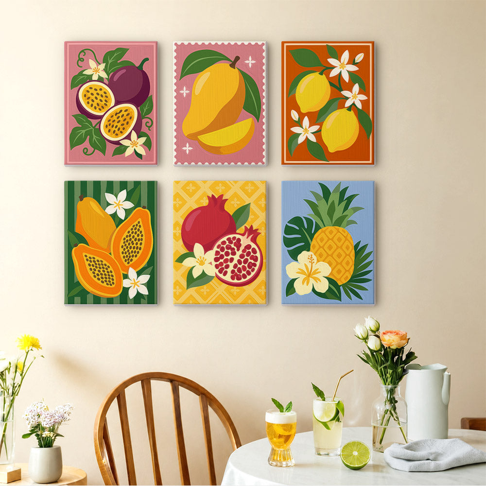 Tropical Fruit Prints mini paint by numbers – image 14