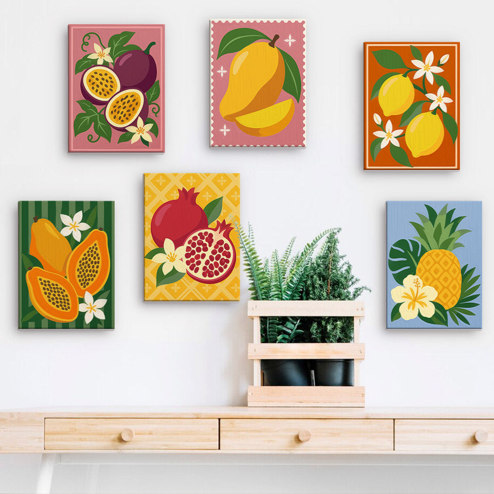Tropical Fruit Prints mini paint by numbers – image 15