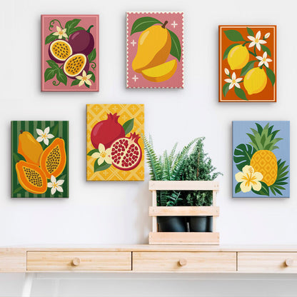 Tropical Fruit Prints mini paint by numbers – image 15