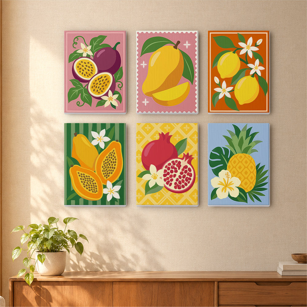 Tropical Fruit Prints mini paint by numbers – image 16