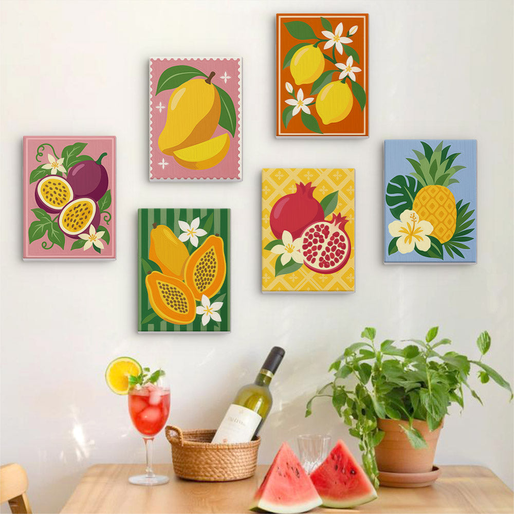 Tropical Fruit Prints mini paint by numbers – image 17