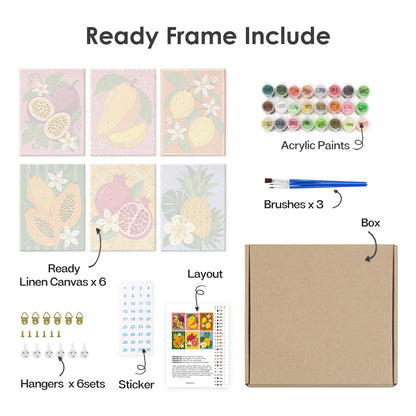 Tropical Fruit Prints mini paint by numbers – image 20