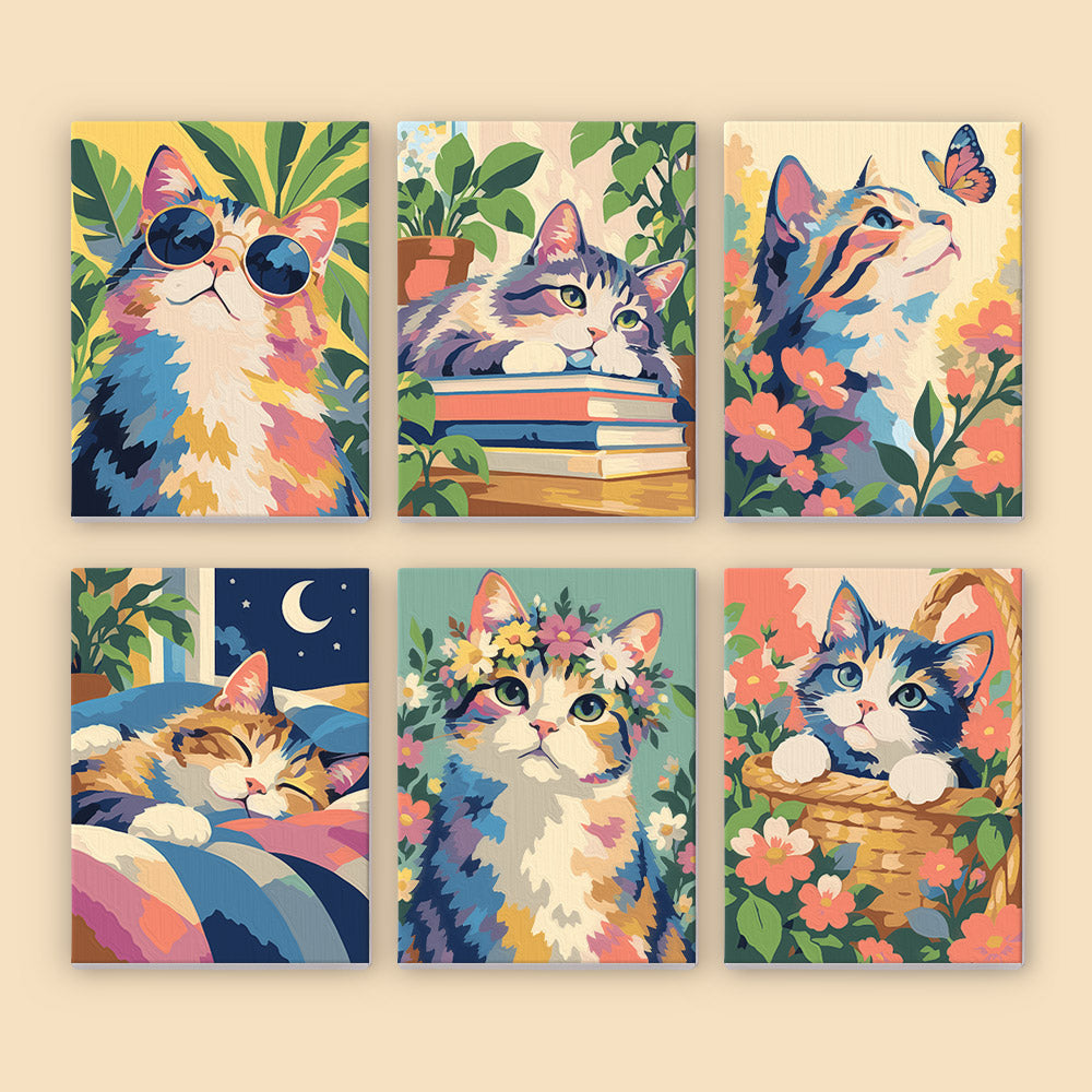 Colorful Cats mini paint by numbers – image 8