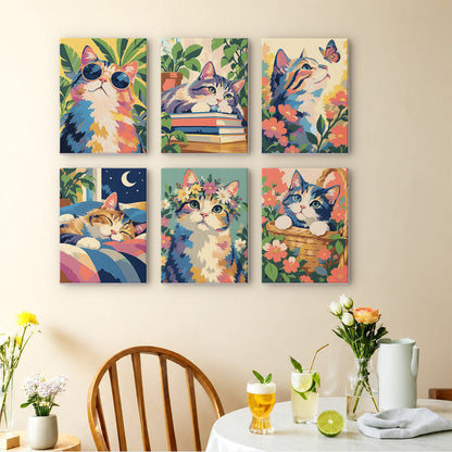 Colorful Cats mini paint by numbers – image 14