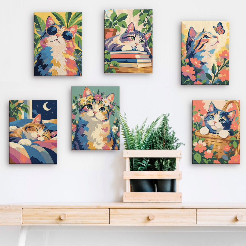 Colorful Cats mini paint by numbers – image 15