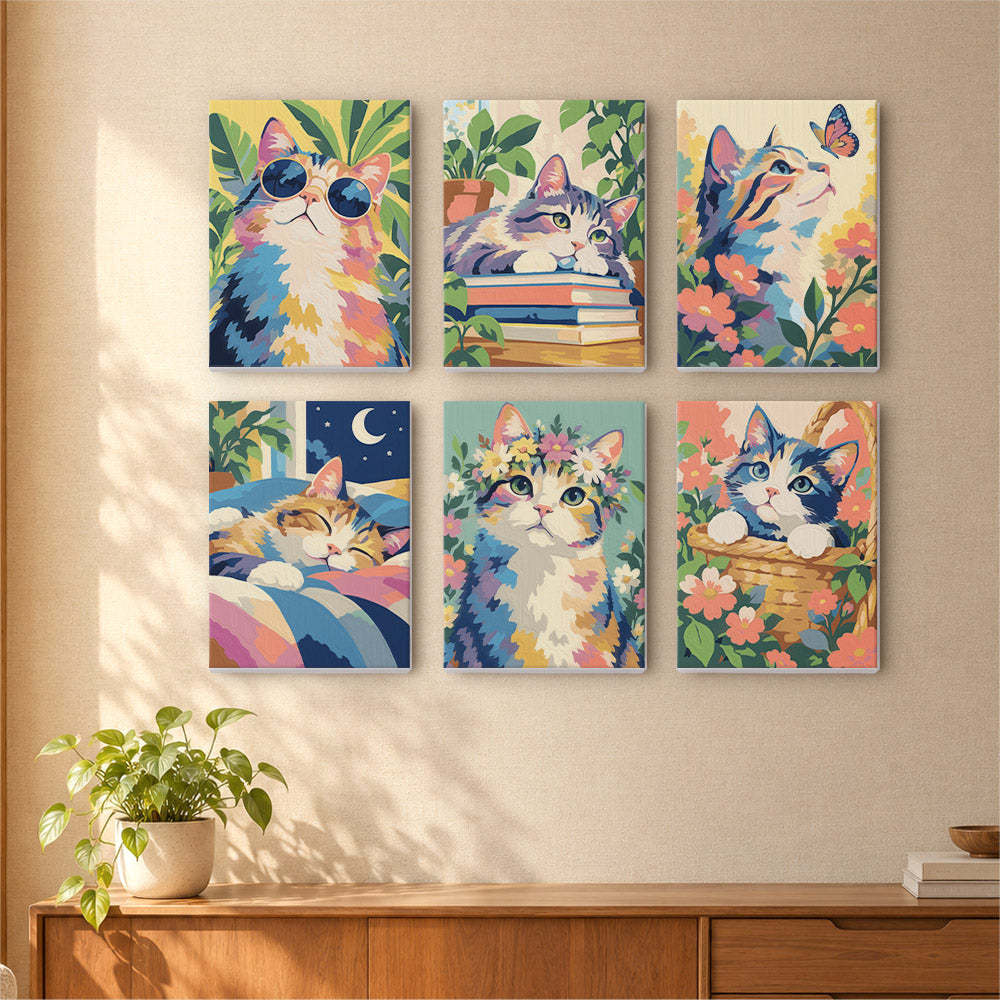 Colorful Cats mini paint by numbers – image 16
