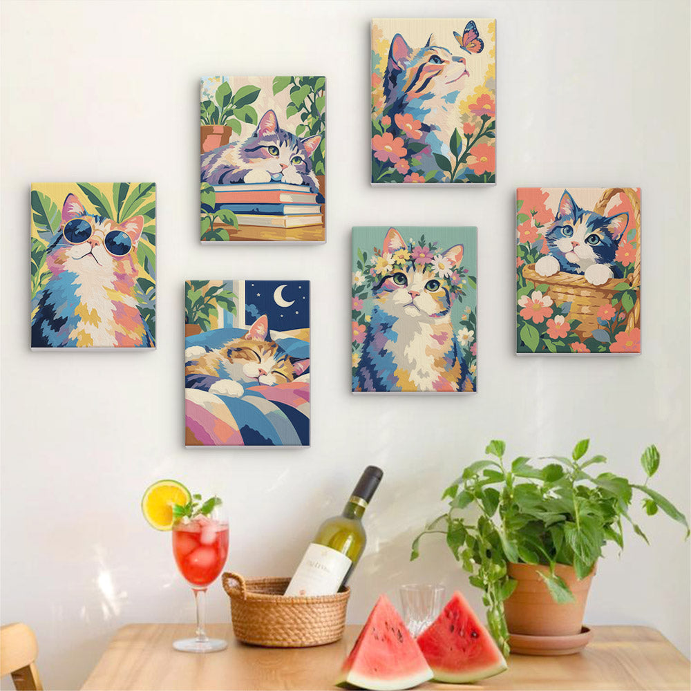 Colorful Cats mini paint by numbers – image 17