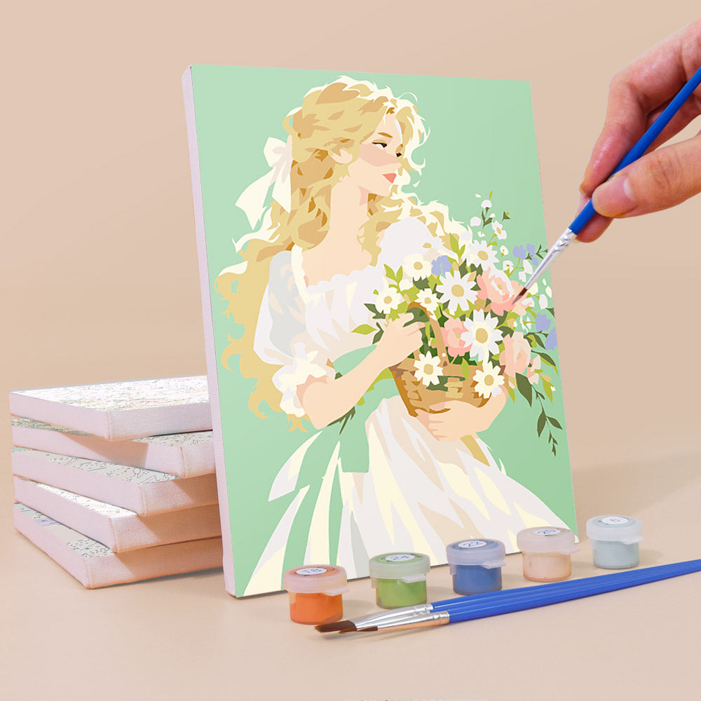 Ruffled Gowns and Garden Posies mini paint by numbers – image 3