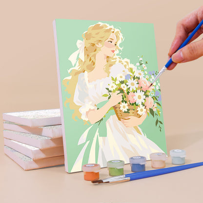 Ruffled Gowns and Garden Posies mini paint by numbers – image 3
